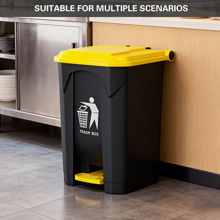 Pedal Trash Can with Lid 100L Large Capacity Durable for Kitchen Office Bathroom