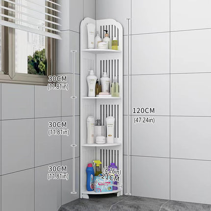4-Tier Corner Shelf Freestanding Storage Rack Large Capacity for Toilet Kitchen
