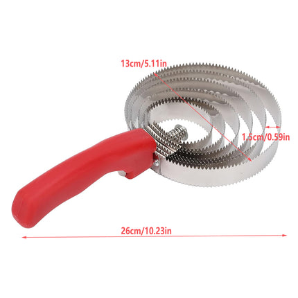 Stainless Steel Cattle Brush with Serrated Teeth Grooming Scraper for Horses Use