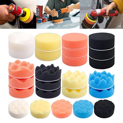 3 Inch Car Beauty Waxing Sponge Polishing Set High Density For Car Care Reusable