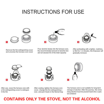 Portable Alcohol Stove Outdoor Alcohol Stove Liquid Alcohol Gasification Stove