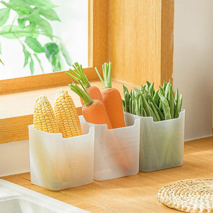 6pcs Fridge Organizer Storage Boxes Clear Plastic Refrigerator Sorting Bins