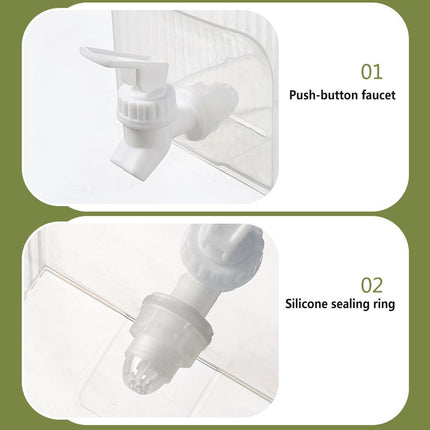 3.9L Water Jug with Tap Beverage Drink Dispenser Refrigerator Lemonade Container