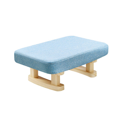 1PC Small Solid Wood Fabric Stool Creative Retro Footstool for Living Room Seat