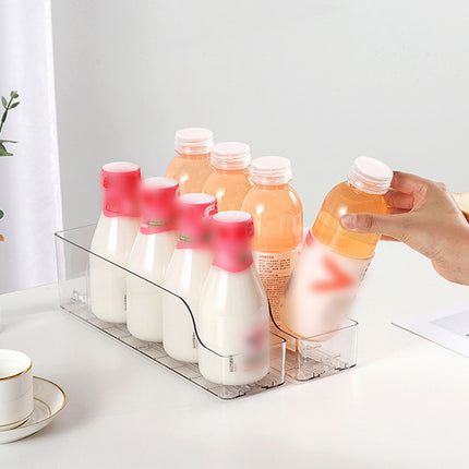 Fridge Drink Organizer Auto Push Forward Dispenser Adjustable for Cans Bottles