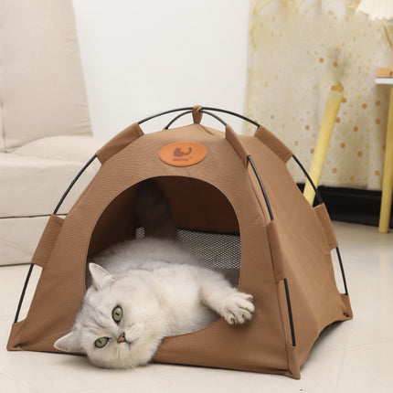 Folding Camping Pet Tent for Cats Puppy Bed Indoor Cat Nest Dog Cave Style House