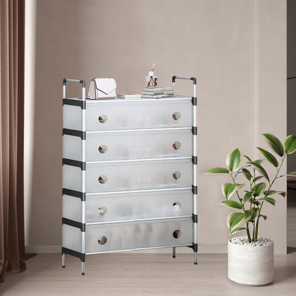 Plastic Dustproof Shoe Rack Storage Cabinet Small Size Space Saving Organizer