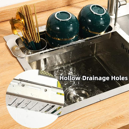 Retractable Kitchen Sink Draining Rack Water Filter Basket Storage Shelf Home