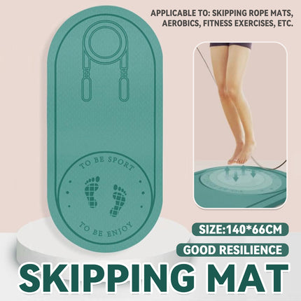 Soundproof Shock Absorbing Jump Rope Mat Non Slip TPE Material for Home Gym