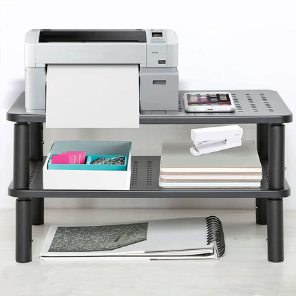 3 Height Adjustable Monitor Riser Laptop Printer Computer Stand Desktop Shelf