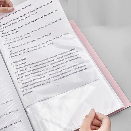 5PCS A4 Folder 30 Clear Pockets Document File Organizer for Office School Use