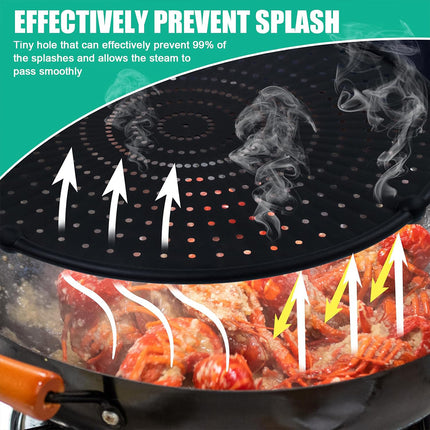 Kitchen Grease Screen Oil Splash Protection Reusable Heat Resistant Easy Clean