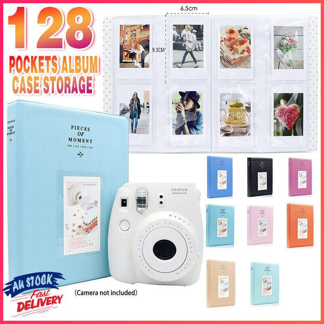 128 Pockets Album Case Storage For Polaroid Photo FujiFilm Camera Film - Aimall