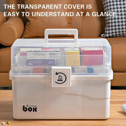 Household Medicine Box Large Capacity First Aid Storage Home Medical Organiser