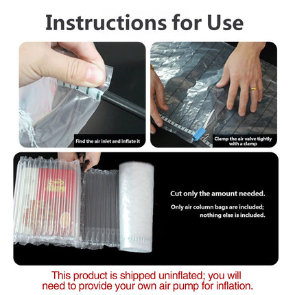 Air Column Cushion Roll 5000cm Clear Protective Packaging 20cm 30cm Height
