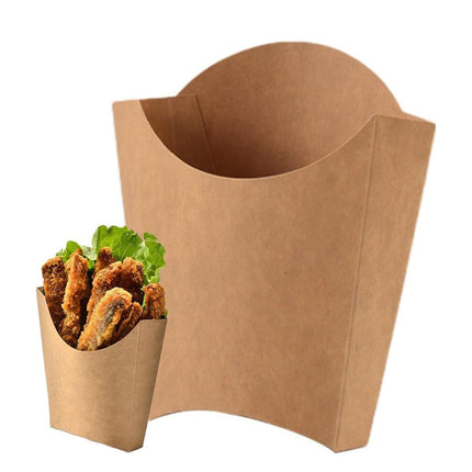 100pcs Kraft Paper Popcorn Box Folding Baking Box Party Snack Treat Container