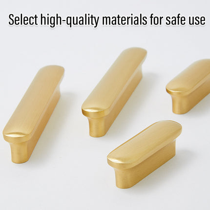 Gold Cabinet Handles 2 Sizes Modern Simple Pulls for Wardrobe Drawer Door Use