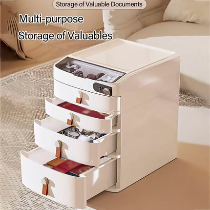 Desktop Drawer Cabinet with Password Lock 3 or 4 Layer HIPS Office Home Storage