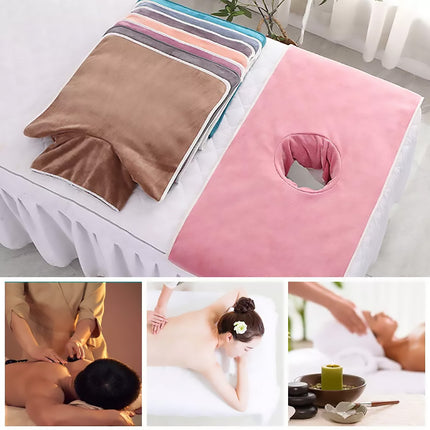 Thick Absorbent Massage Table Cover with Face Hole Soft Spa Beauty Salon Sheet