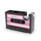 Retro Cassette Tape Style Pen Holder with Tape Dispenser Desktop Organizer