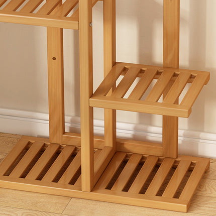 5/6 Tier Bamboo Minimalist Flower Plant Stand Home Balcony Garden Floor Rack