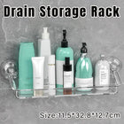Wall Mounted Bathroom Shelf Storage Box Organizer with Drainage for Home Use