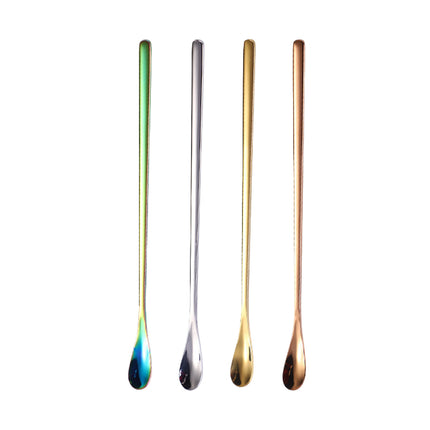16PCS Stainless Steel Stirring Spoons 192mm Long Multi Colour Set for Drinks Use