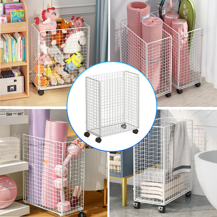 Moveable Crevice Storage Basket with Wheels Space Saving Waterproof Durable