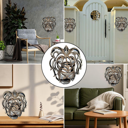 Lion Head Wall Decor Resin Wall Hanging Sculpture Home Living Room Decoration