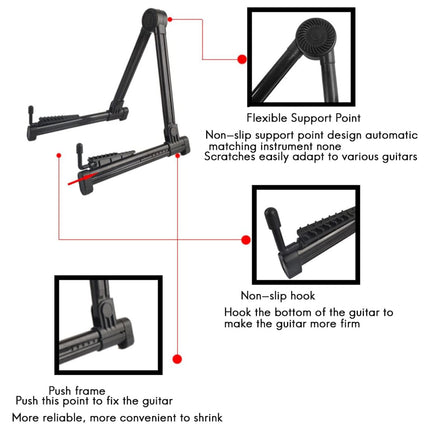 Folding Guitar Stand Pedestal Bracket Guitar Stand Floor Stand Portable Stand