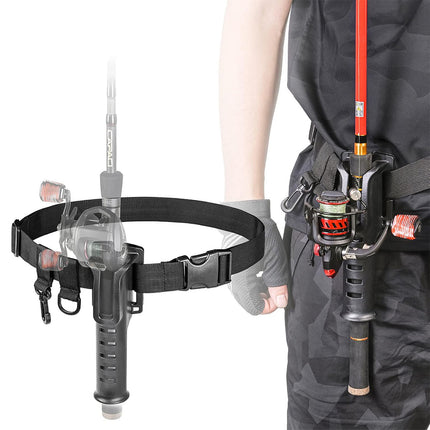 Fishing Wading Belt Rod Holder Adjustable Wader Fishing Waist Belt Fly Fishing