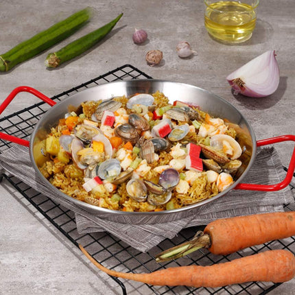 Stainless Steel Seafood Plate with Handle Food-Grade Durable Easy to Clean