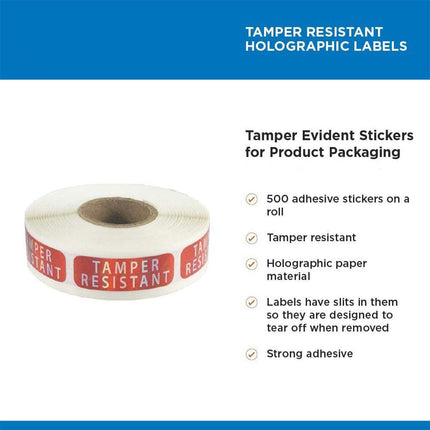 5 Rolls Tamper Proof Label Laser Self Adhesive Sealing Stickers for Security