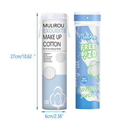 Makeup Remover Cotton Pads 6 Packs Round Double Sided Reusable Cleansing Face Wipes