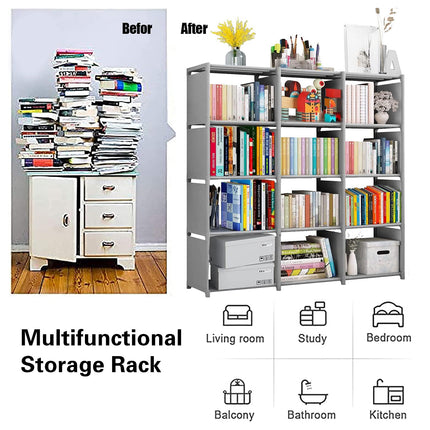 Minimalist Bookshelf Storage Cabinet for Living Room Bedroom Office Space Saving