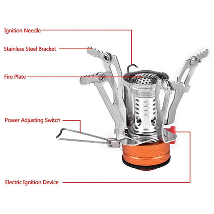 Outdoor Mini Stove Head Portable for Hiking Picnic High Efficiency Cooking