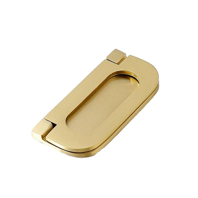 Flat Handle Ring Drawer Cabinet Pull Gold Furniture Door Handle Modern Style