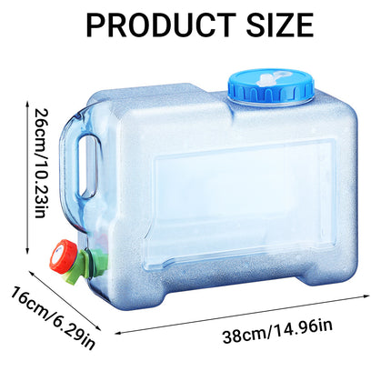 12L Outdoor Square Bucket With Faucet Vehicle Mounted Water Container Camping