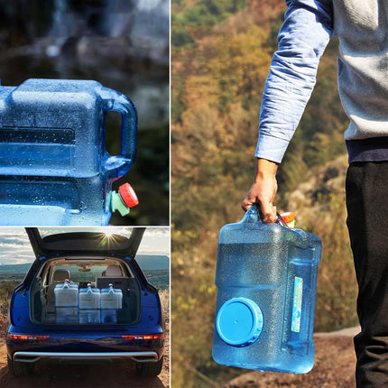 12L Outdoor Square Bucket With Faucet Vehicle Mounted Water Container Camping