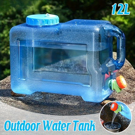 12L Outdoor Square Bucket With Faucet Vehicle Mounted Water Container Camping