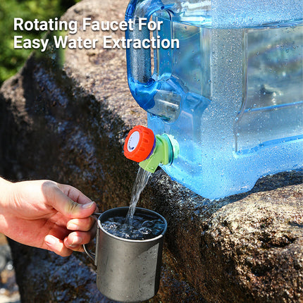 12L Outdoor Square Bucket With Faucet Vehicle Mounted Water Container Camping