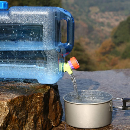12L Outdoor Square Bucket With Faucet Vehicle Mounted Water Container Camping