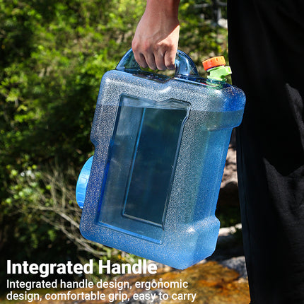 12L Outdoor Square Bucket With Faucet Vehicle Mounted Water Container Camping