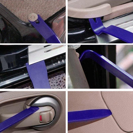12Pcs Car Trim Removal Tool Auto Hand Tools Pry Bar Dash Panel Door Interior Kit