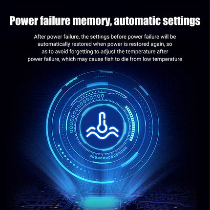 Smart Fish Tank Heater Energy Efficient Thermostat Adjustable for Fresh Water