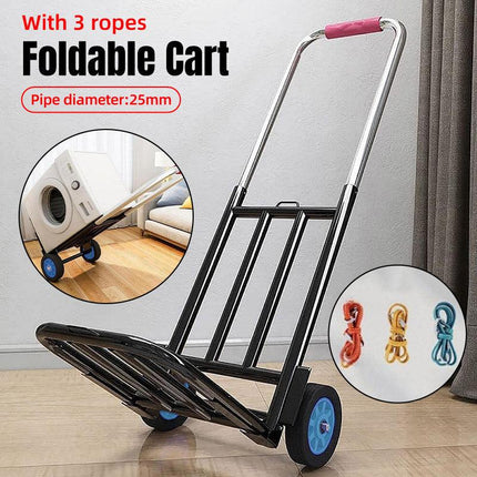 Folding Portable Shopping Cart Trolley Luggage Trolley for Travel Grocery Use