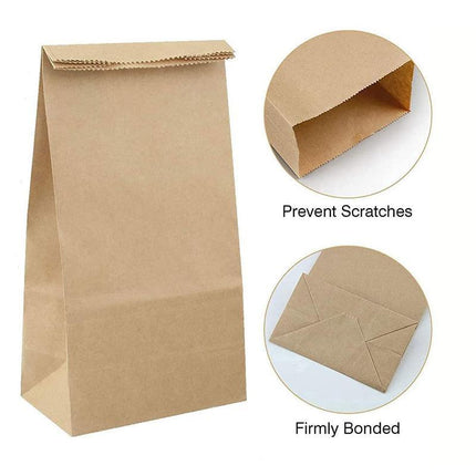 Stack of Brown Paper Bag for versatile use in food service and retail.