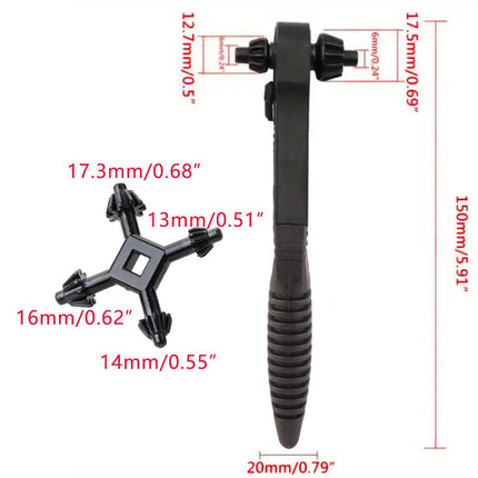 2pcs 2 in 1 Drill Chuck Ratchet Wrench Double Headed Spanner Key Tool Set