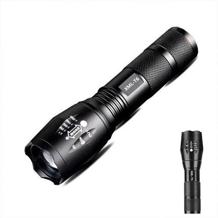 2X Powerful 900LM Tactical 5 Mode Zoom Flashlight LED Focus Torch