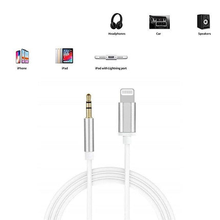 For Iphone To 3.5mm Aux Audio Adapter Cable Cord Jack Iphone 12 11 Pro 8 7 Plus - Aimall